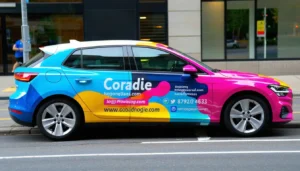 marquage publicitaire sur voiture